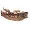 Stoneage Arts Inc 12" Safari Bowl With African Wild Animals Design